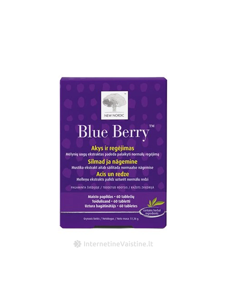 NEW NORDIC BLUE BERRY TAB. N60 | internetinevaistine.lt