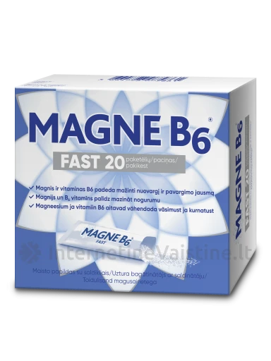 MAGNE B6 Fast vienad. pak. N20, 20 vnt. | internetinevaistine.lt