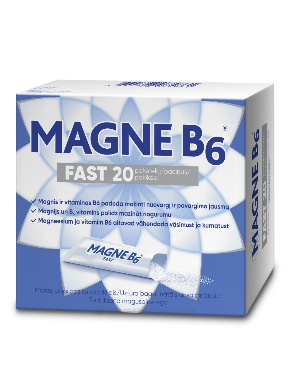 MAGNE B6 Fast vienad. pak. N20, 20 vnt. | internetinevaistine.lt