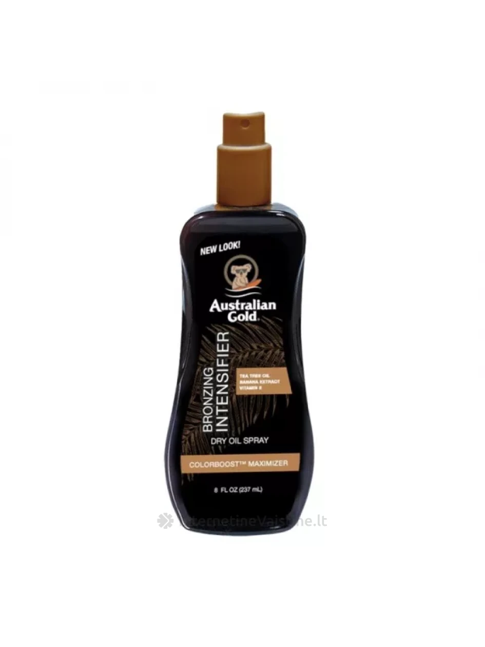 AUSTRALIAN GOLD įdegį skatinantis sausas kūno aliejus su bronzantais INTENSIFIER, 237 ml, Vnt | internetinevaistine.lt