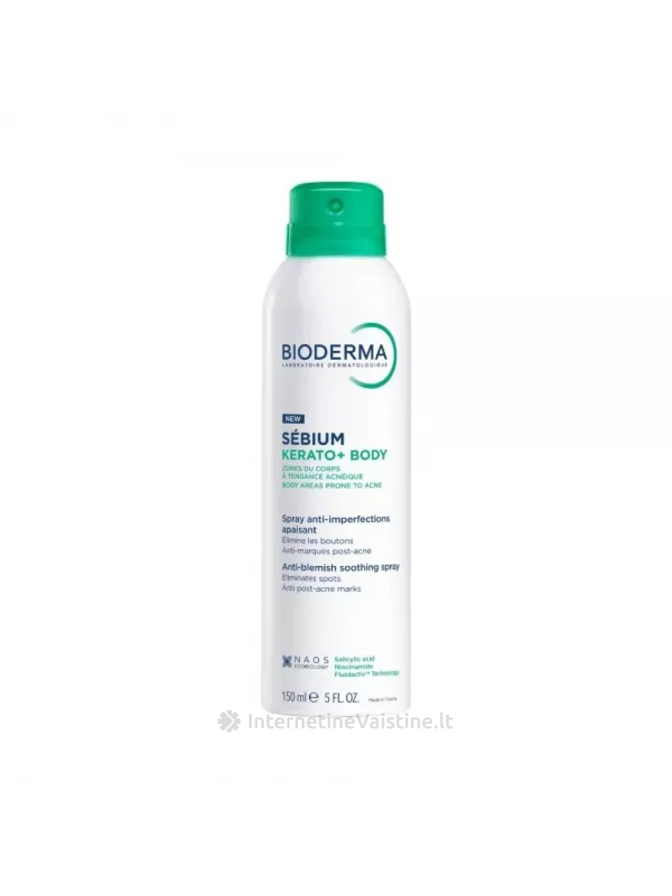BIODERMA kūno purškiklis SEBIUM KERATO+ BODY, 150 ml, 150 ml | internetinevaistine.lt