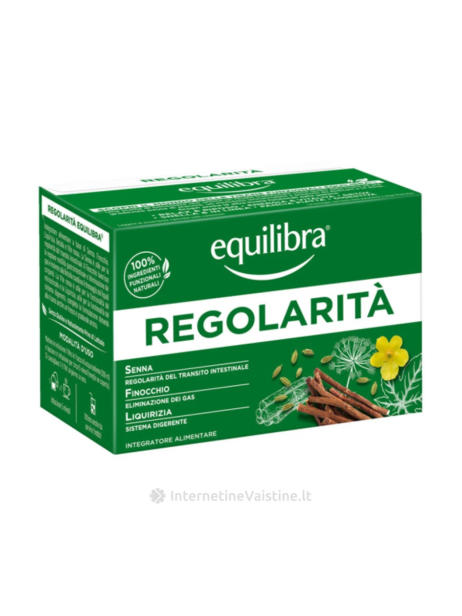 EQUILIBRA Regularita žolelių arbata virškinimui N15 | internetinevaistine.lt