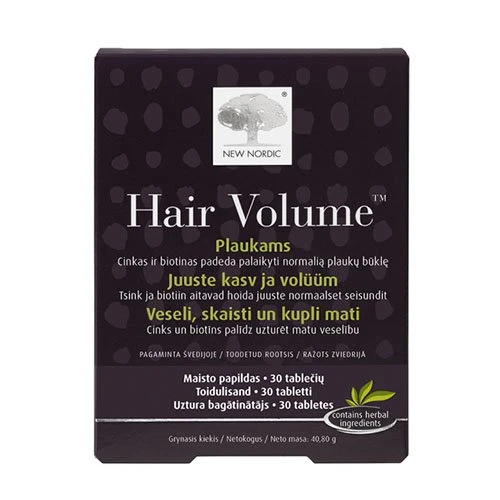 NEW NORDIC HAIR VOLUME tab., 30 vnt.
