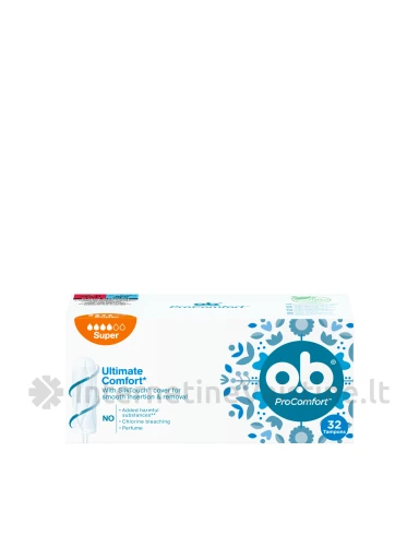 Tamponai O.B. Pro Comfort Super 32 vnt., 32vnt. | internetinevaistine.lt