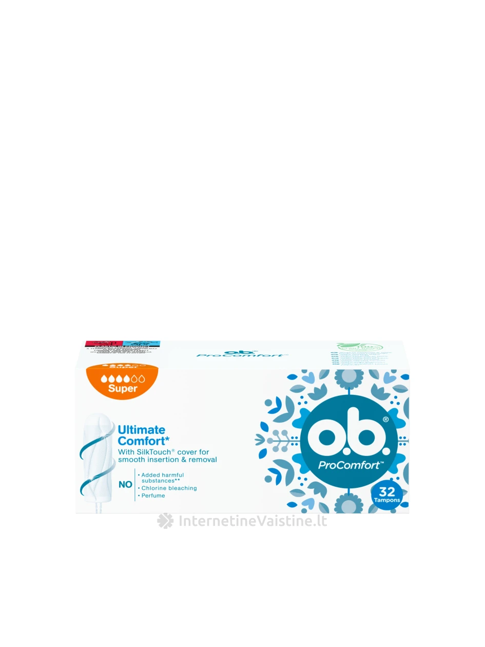 Tamponai O.B. Pro Comfort Super 32 vnt., 32vnt. | internetinevaistine.lt