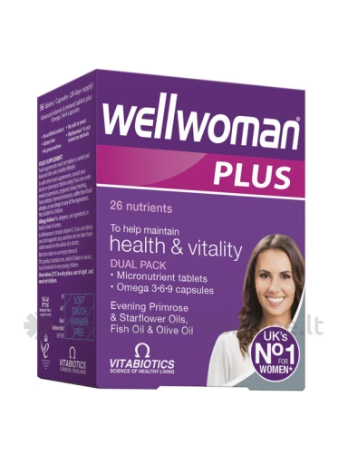 WELLWOMAN PLUS OMEGA-3 6 9 KAPS./TAB. N56, N56 | internetinevaistine.lt