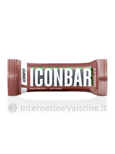 ICONFIT ICONBAR Double Chocolate baltyminis batonėlis, 45 g, Vnt | internetinevaistine.lt