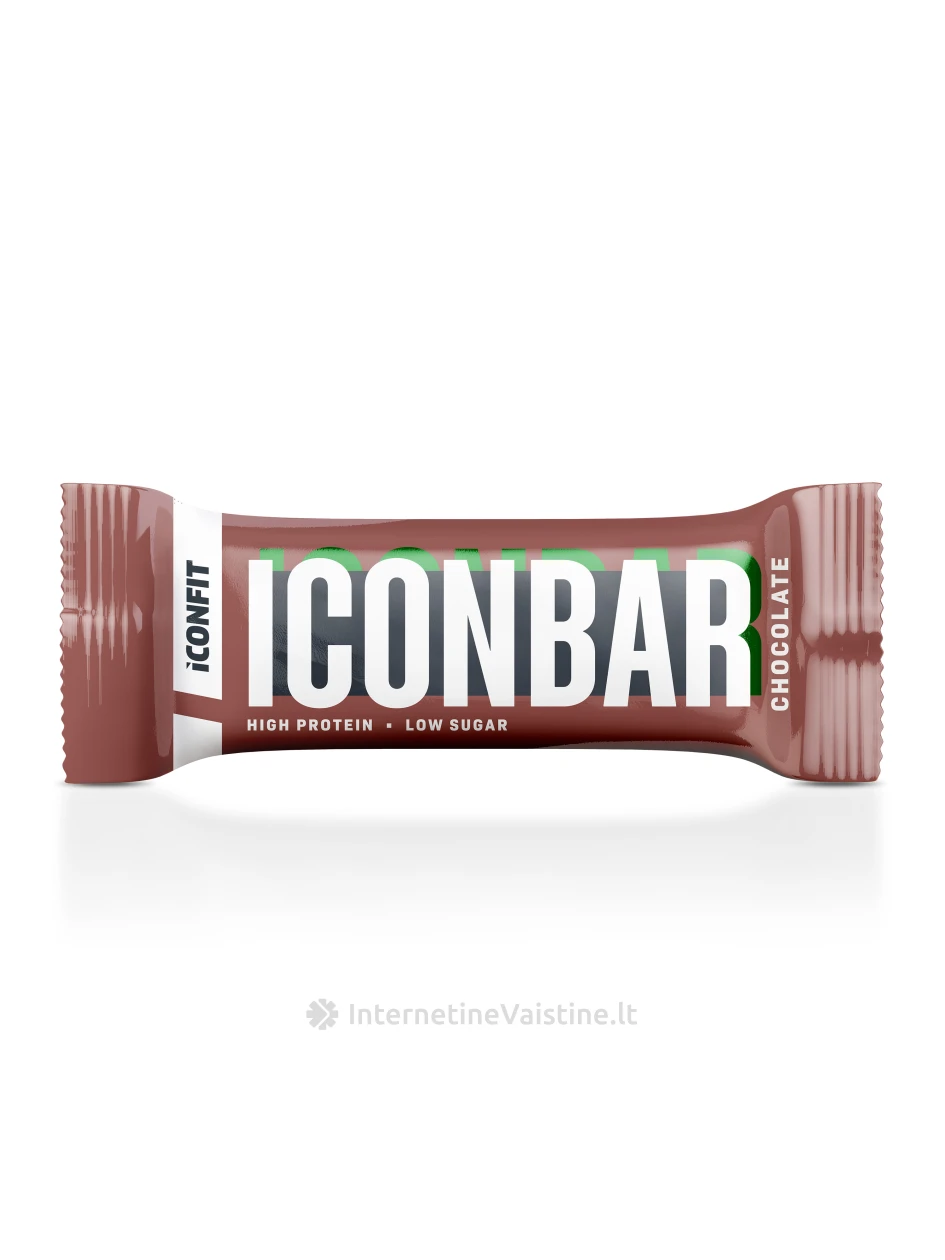ICONFIT ICONBAR Double Chocolate baltyminis batonėlis, 45 g, Vnt | internetinevaistine.lt