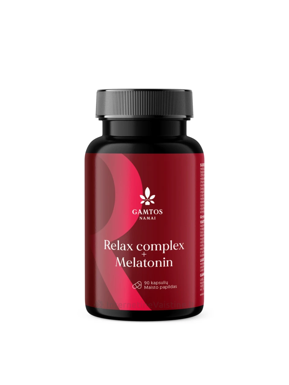 RELAX COMPLEX+Melatonin kaps. N90, 90 vnt. | internetinevaistine.lt