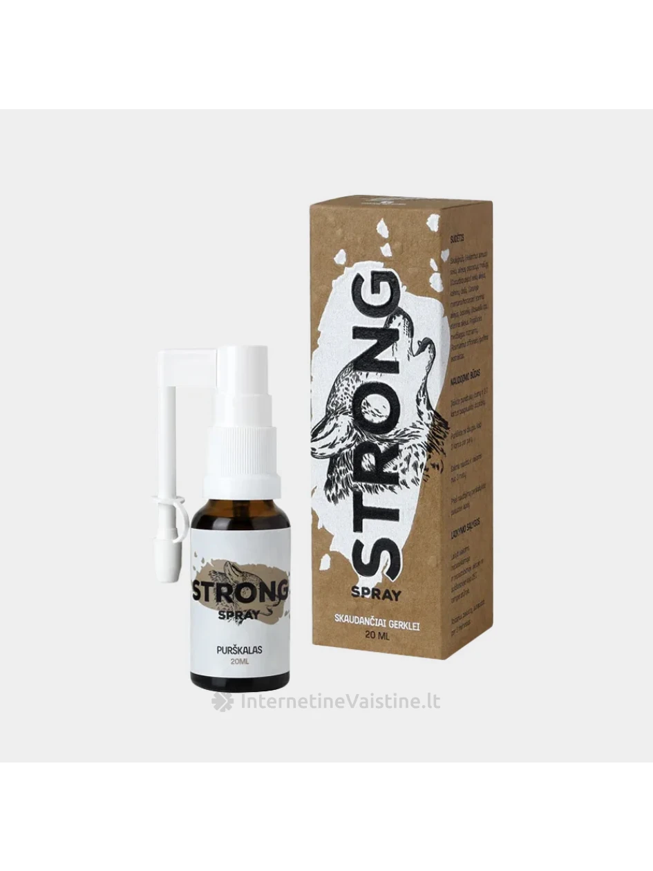 STRONG burnos ir gerklės purškalas, 20ml | internetinevaistine.lt