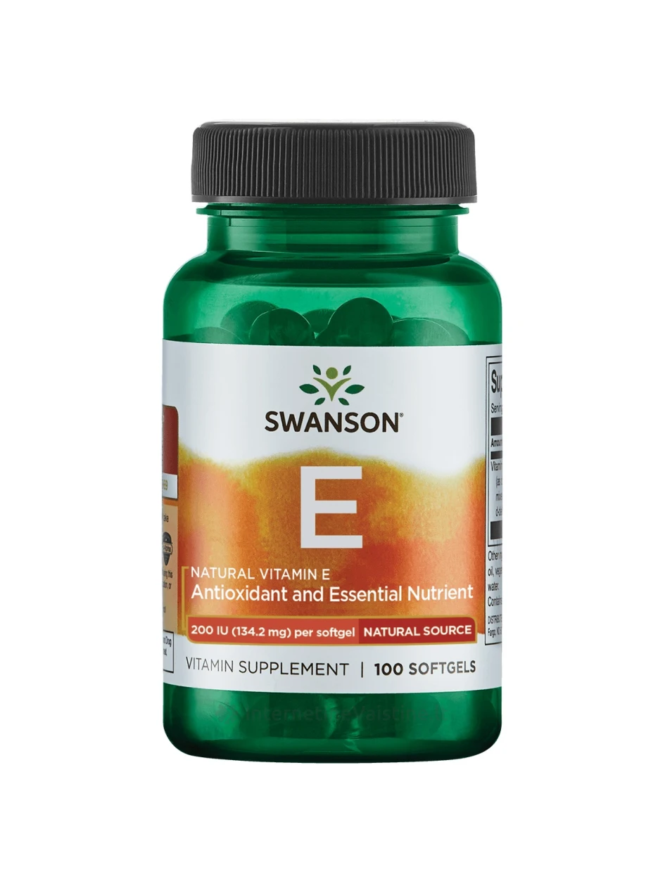 SWANSON, Vitaminas E (Natūralus), 100 minkštų kapsulių, N1 | internetinevaistine.lt