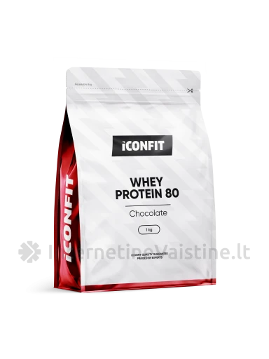 ICONFIT Whey Protein 80 išrūgų baltymai (šokolado sk.), 1 kg | internetinevaistine.lt