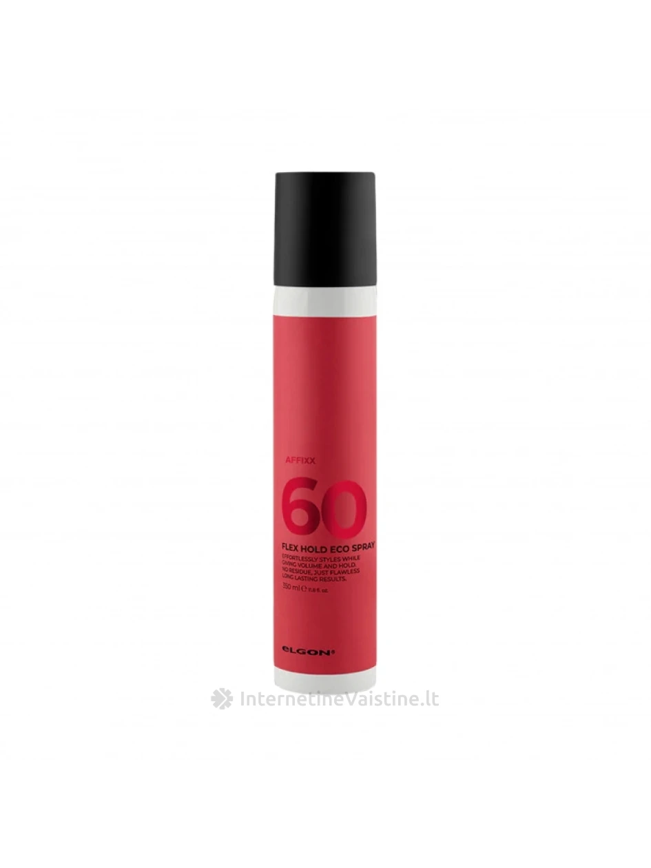 ELGON AFFIXX vidutinio stiprumo neaerozolinis plaukų lakas 60 FLEX HOLD ECO SPRAY, 350 ml | internetinevaistine.lt
