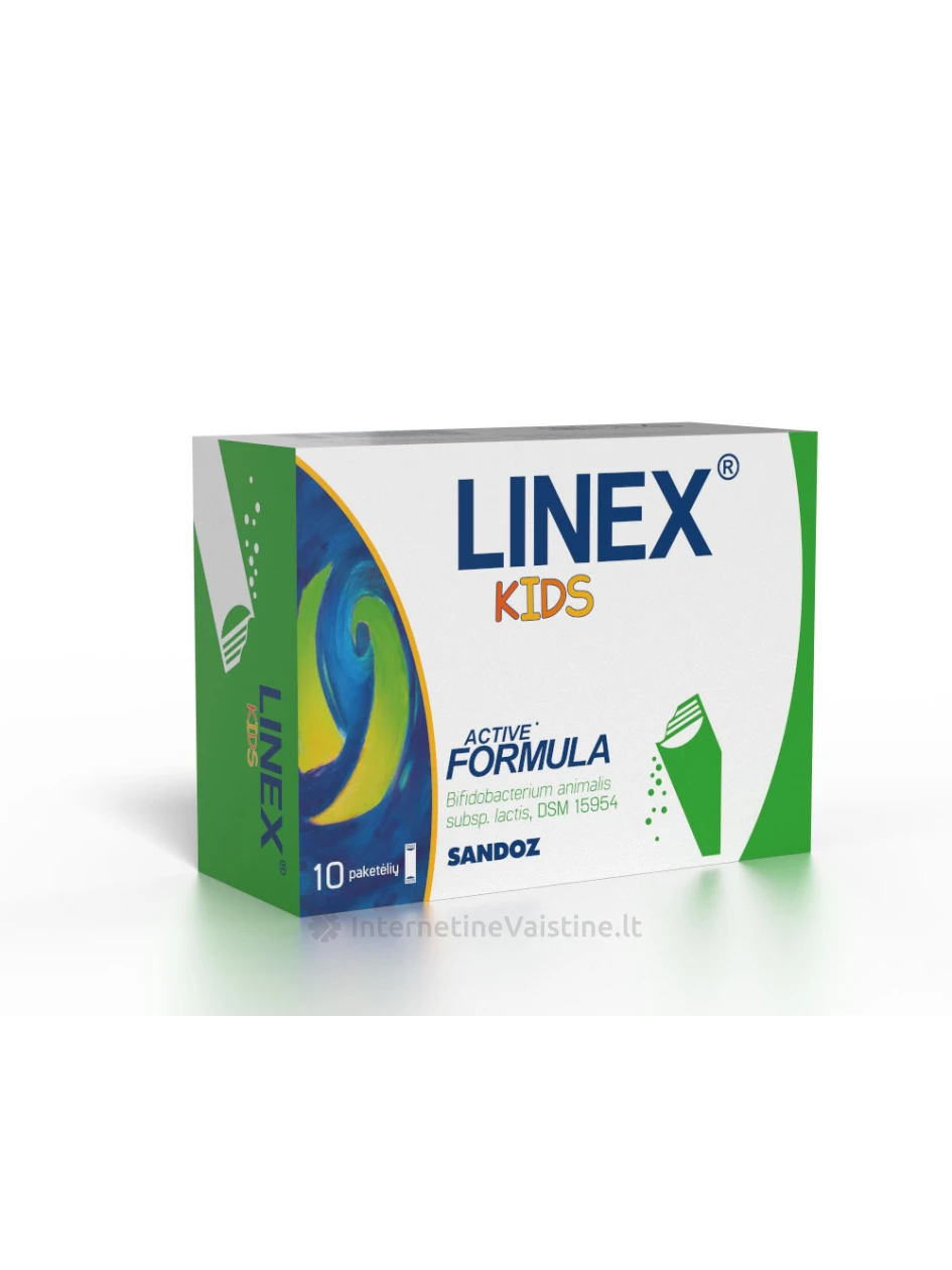 LINEX maisto papildas milteliais KIDS, 10 pak. | internetinevaistine.lt