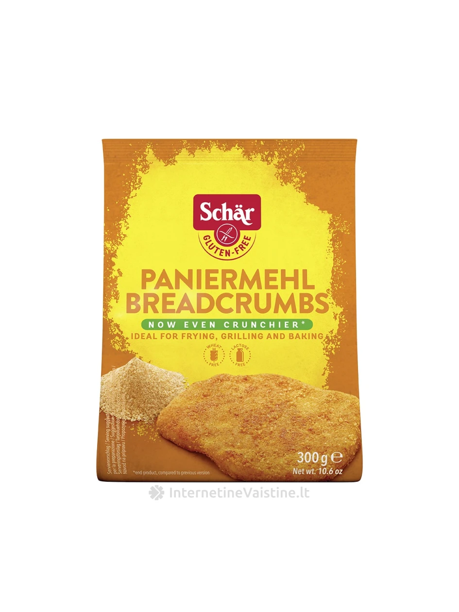 Schär PANIERMEHL BREADCRUMBS - džiūvėsėliai kepimui be glitimo, 300g | internetinevaistine.lt
