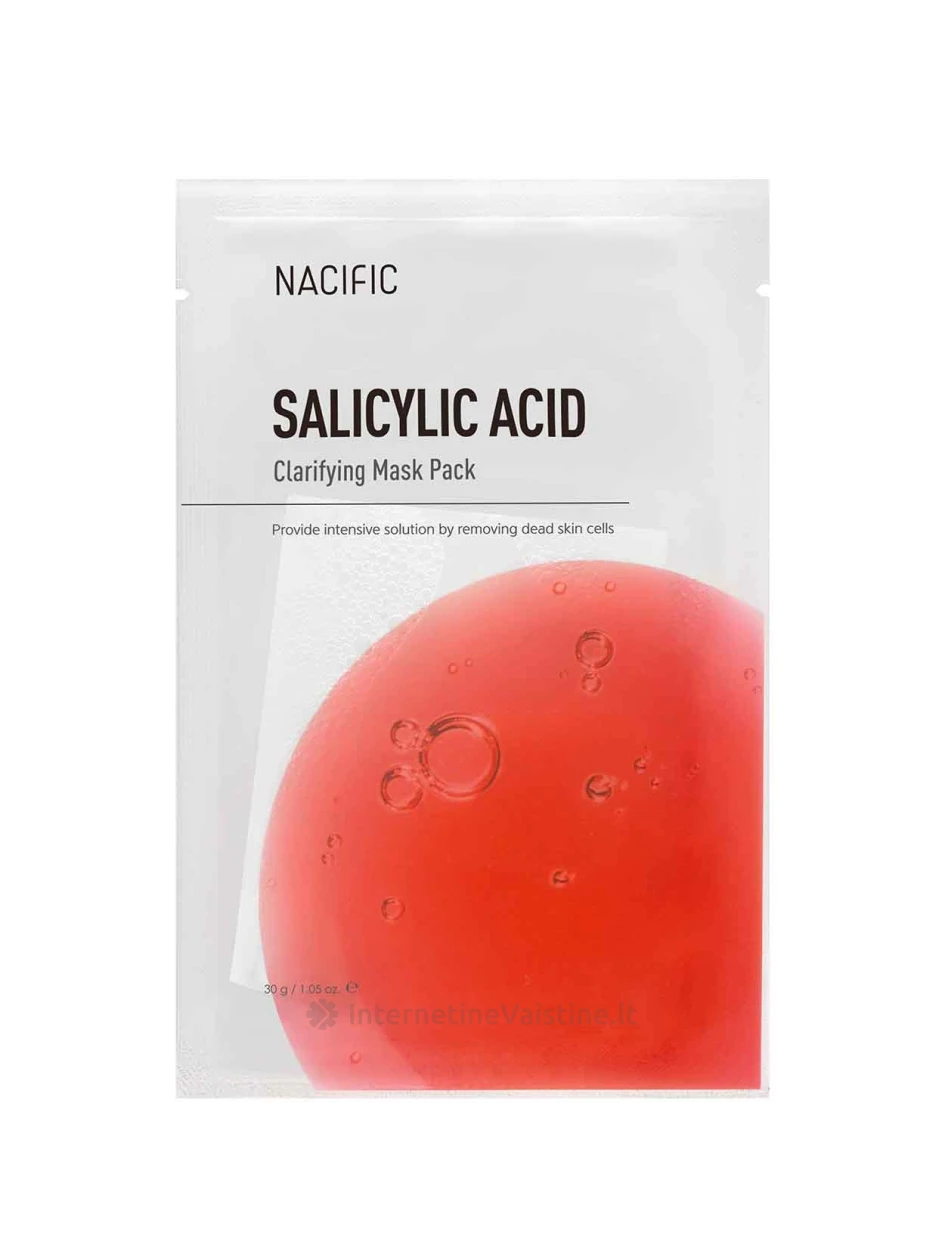NACIFIC Salicylic Acid Clarifying Mask lakštinė veido kaukė su salicilo rūgštimi, 30 g., Vnt | internetinevaistine.lt