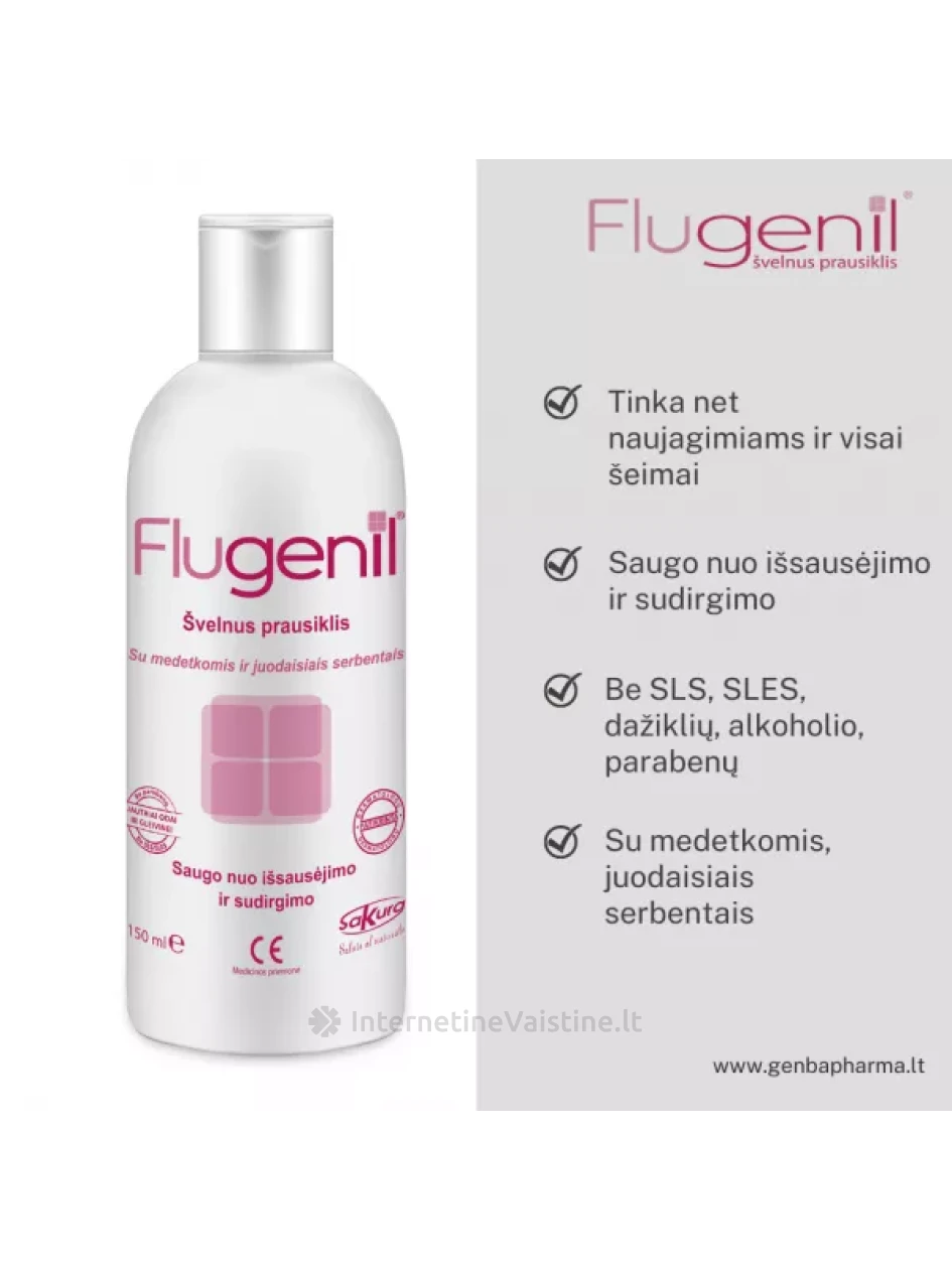FLUGENIL švelnus prausiklis, 150 ml, Vnt | internetinevaistine.lt