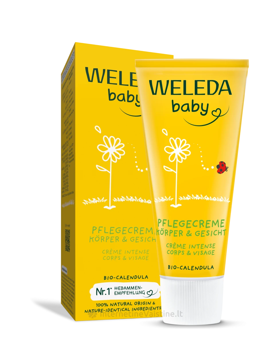 WELEDA Calendula Baby kremas vaikams drėkinamasis su medetkomis, 75 ml | internetinevaistine.lt