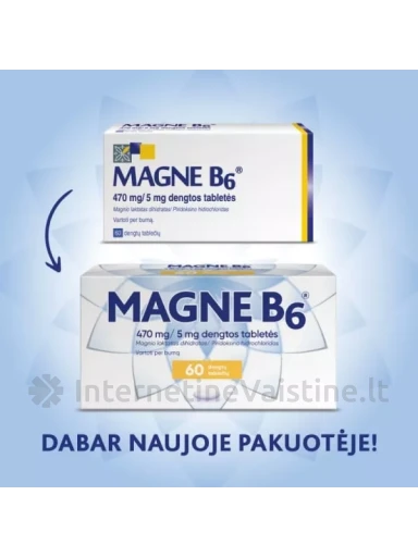 MAGNE B6 dengt. tab. N60, 60 vnt. | internetinevaistine.lt
