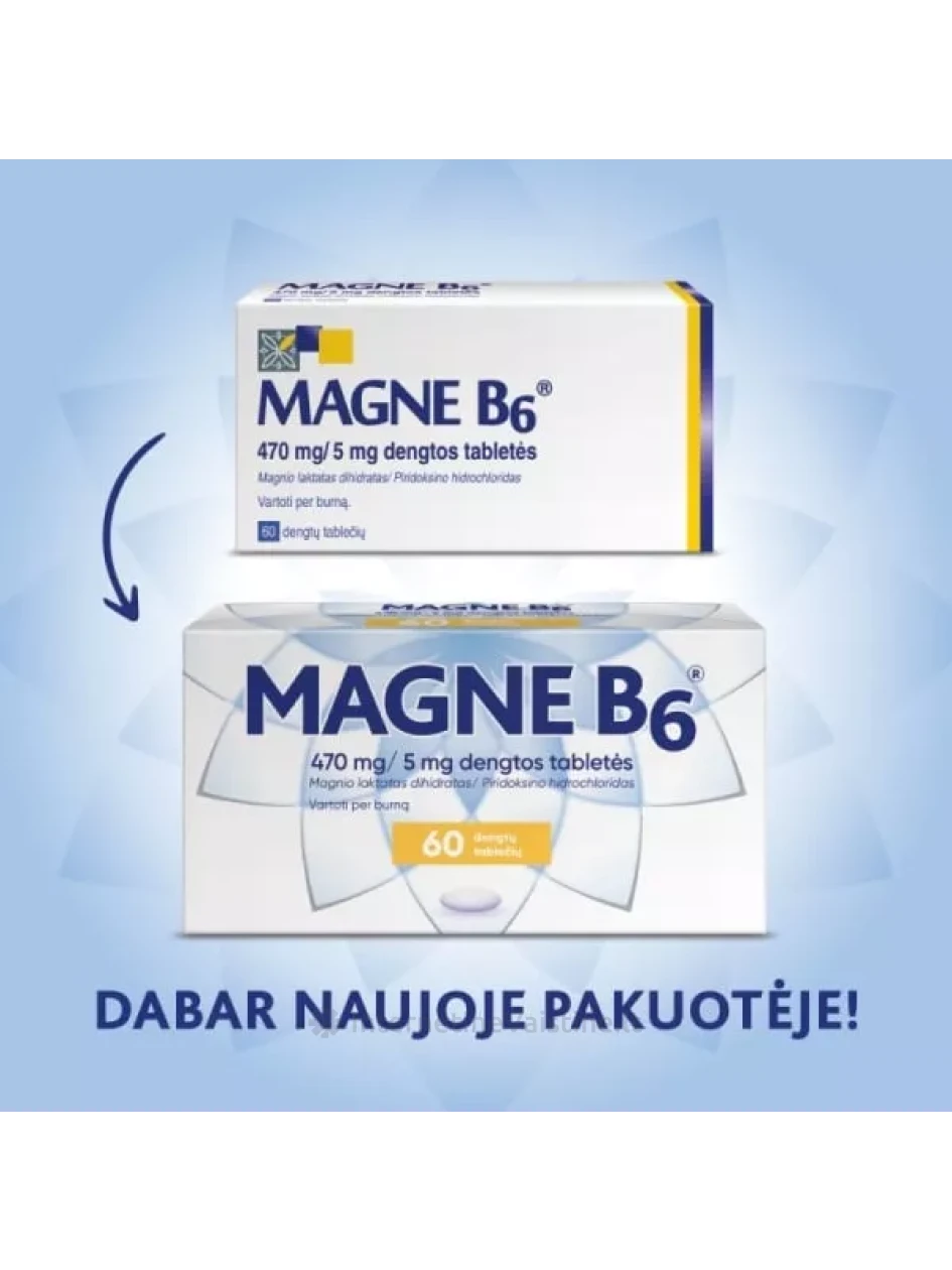 MAGNE B6 dengt. tab. N60, 60 vnt. | internetinevaistine.lt