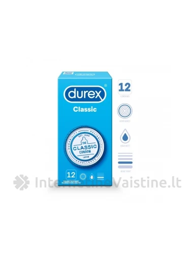 PREZ. DUREX CLASSIC N12, 12 vnt. | internetinevaistine.lt