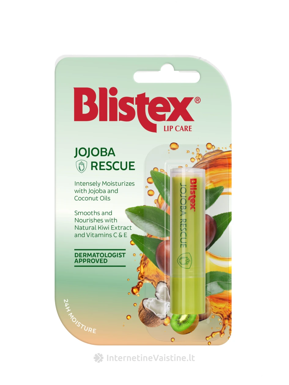 BLISTEX JOJOBA RESCUE drėkinantis lūpų balzamas, 3.7 g | internetinevaistine.lt