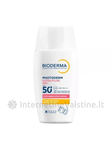 BIODERMA apsauginis veido fluidas raustančiai odai PHOTODERM ULTRA FLUID AR+, SPF50+, 40 ml | internetinevaistine.lt