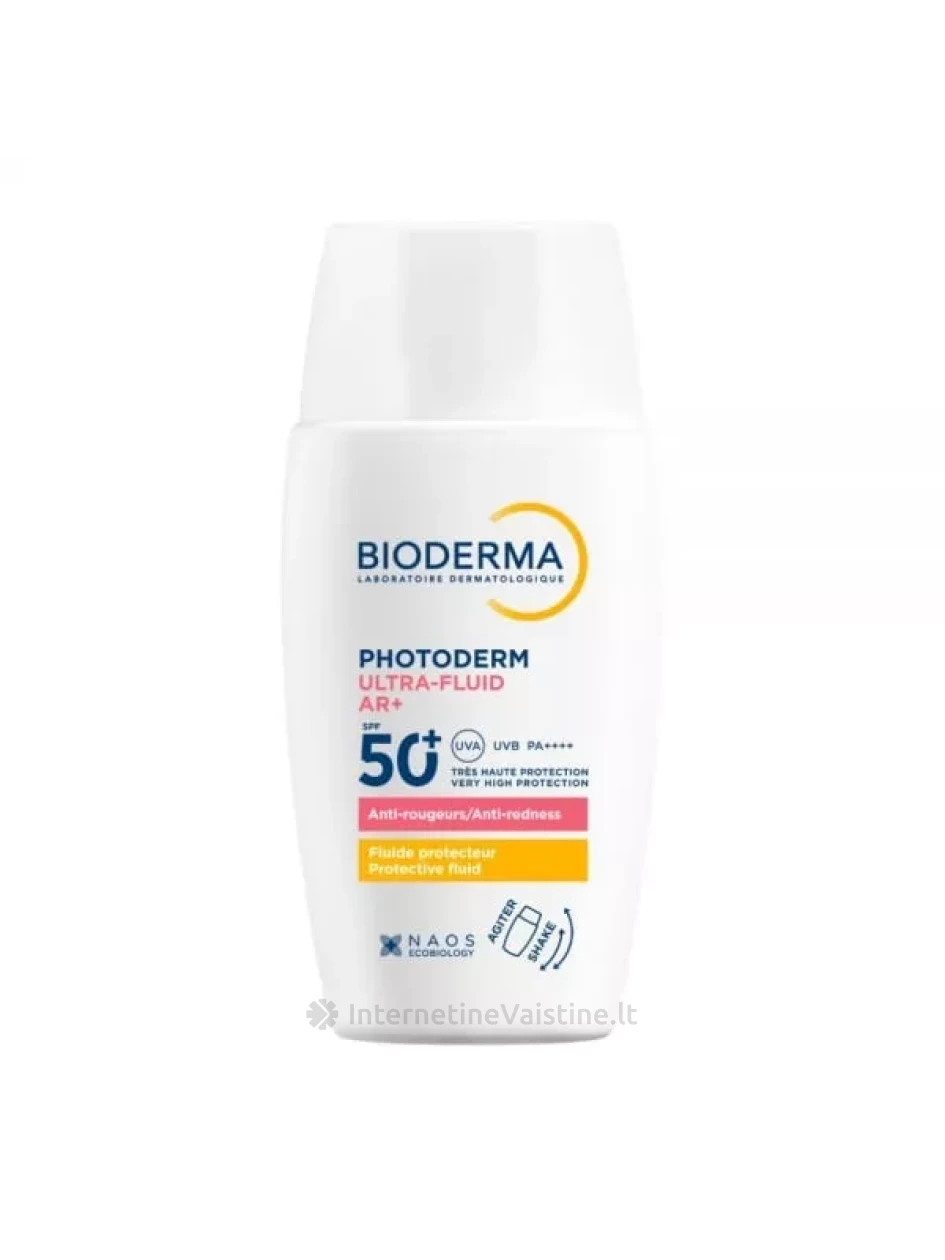 BIODERMA apsauginis veido fluidas raustančiai odai PHOTODERM ULTRA FLUID AR+, SPF50+, 40 ml | internetinevaistine.lt