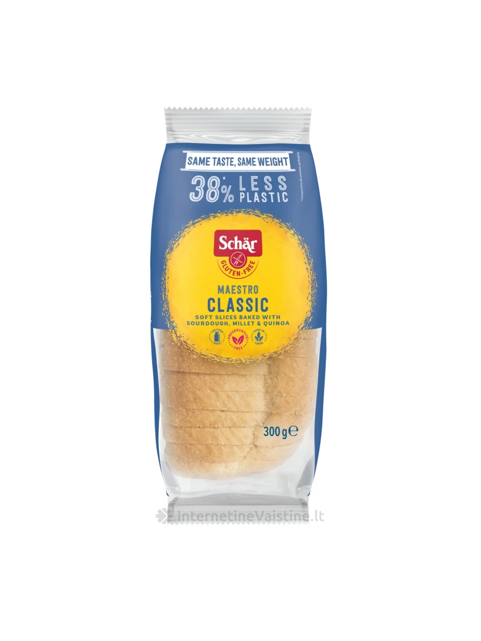 Schär MAESTRO CLASSIC – raikyta duona be glitimo, 300g | internetinevaistine.lt