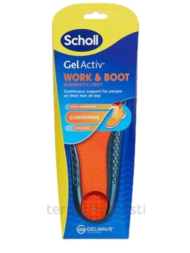 SCHOLL GelActiv Work&Boot (35,5-40,5 dydis) vidpadžiai, 1 pora | internetinevaistine.lt