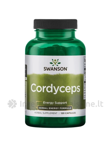 SWANSON, Kordicepsas (Cordyceps) 600MG, 120 kapsulių, N1 | internetinevaistine.lt