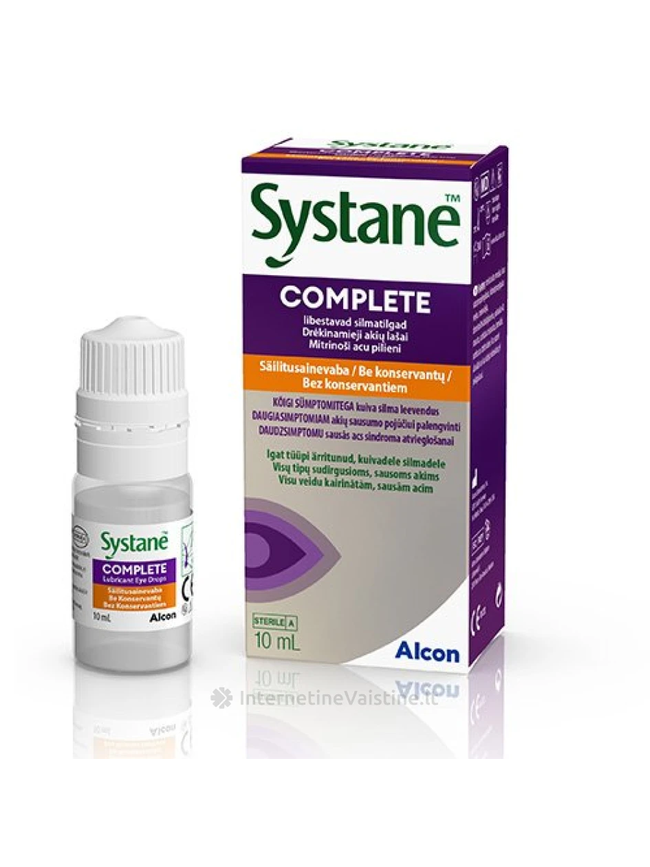 SYSTANE Complete drėkinamieji akių lašai, 10 ml, 10 ml | internetinevaistine.lt