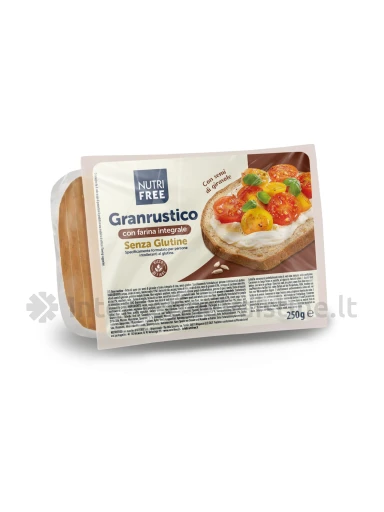 NUTRIFREE GRANRUSTICO - viso grūdo duona su saulėgrąžomis, be glitimo, 250g | internetinevaistine.lt