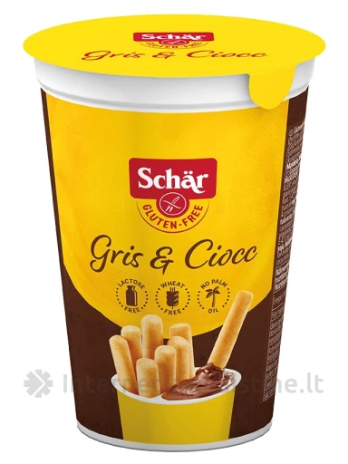 Schär GRIS & CIOCC - traškios lazdelės su kakavos kremu be glitimo, 52g | internetinevaistine.lt