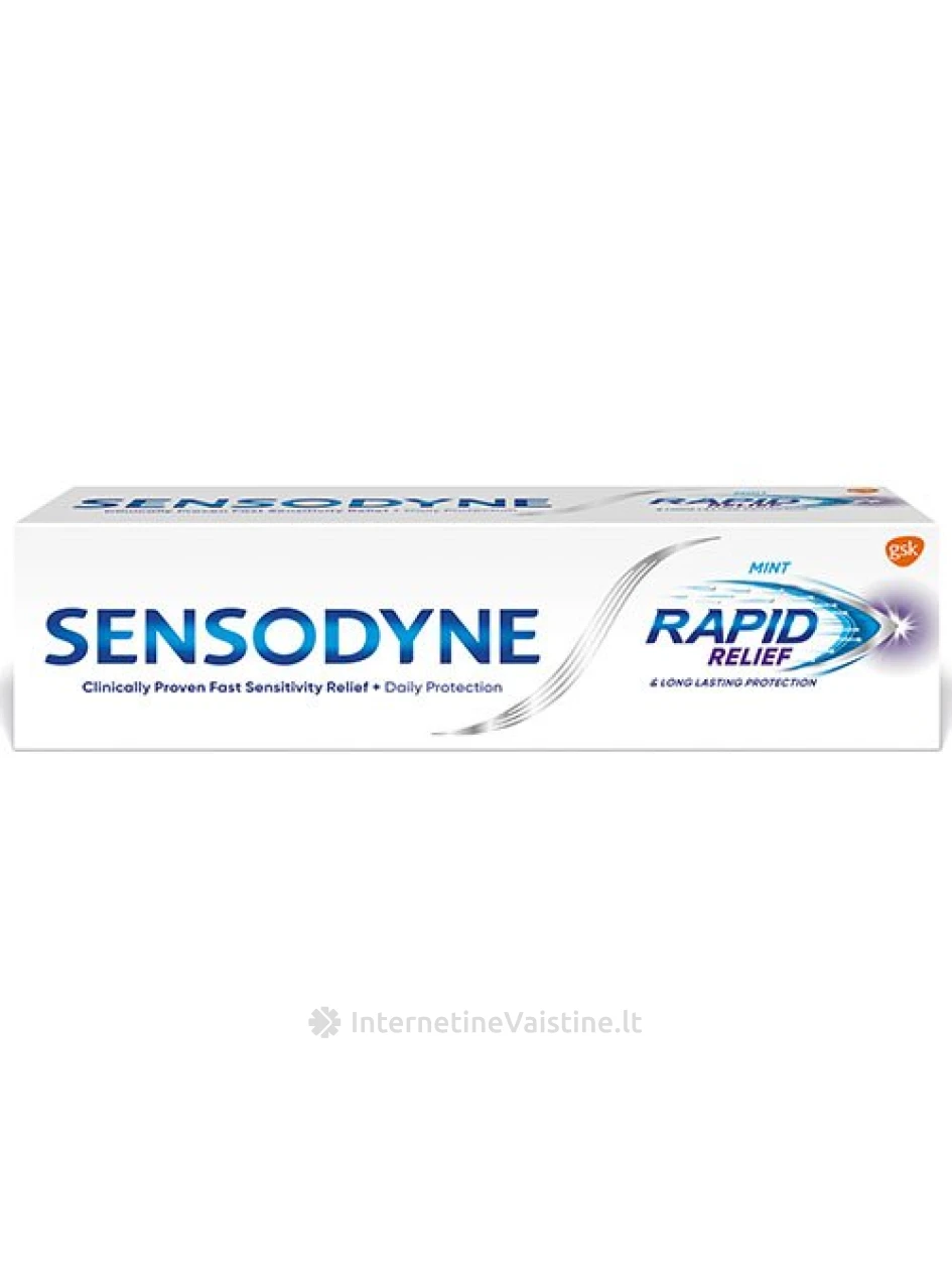 Dantų pasta SENSODYNE Rapid Relief, 75 ml, Vnt | internetinevaistine.lt