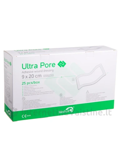 MEDRULL Ultra Pore sterilus lipnus chirurginis tvarstis 9x20cm | internetinevaistine.lt