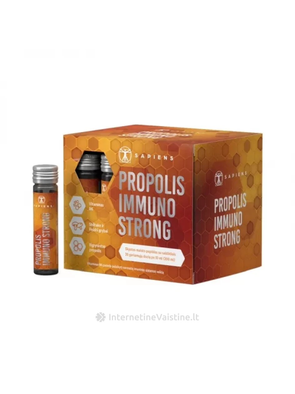SAPIENS Propolis Immuno Strong ger. dozių 10ml N20 | internetinevaistine.lt