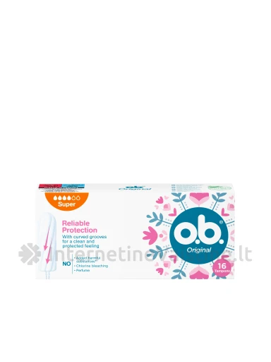 Tamponai O.B. Super 16 vnt., 16vnt. | internetinevaistine.lt