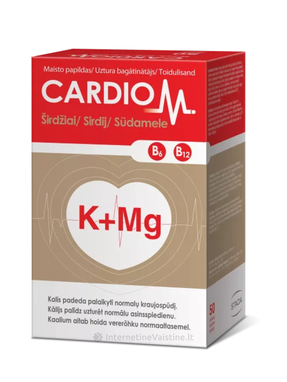 CARDIO M K+MG tab. N50 | internetinevaistine.lt