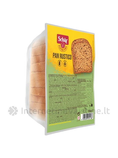 Schär PAN RUSTICO – raikyta duona be glitimo, 250g | internetinevaistine.lt