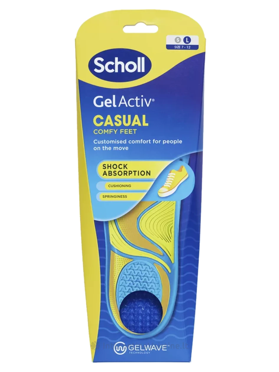SCHOLL GelActiv (40-46,5 dydis) vidpadžiai, 1 pora | internetinevaistine.lt