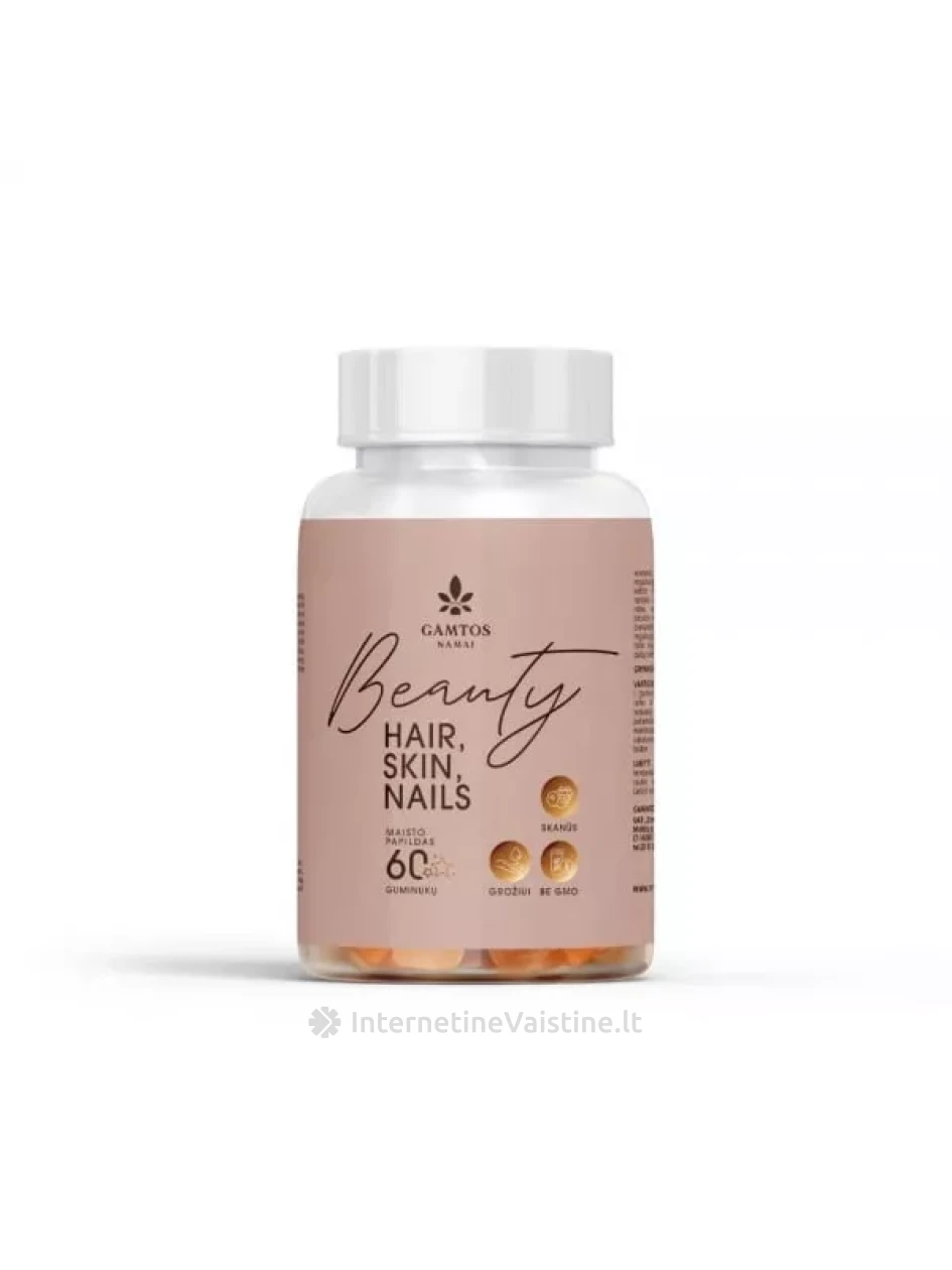 BEAUTY HAIR, SKIN, NAILS guminukai N60, 60 vnt. | internetinevaistine.lt