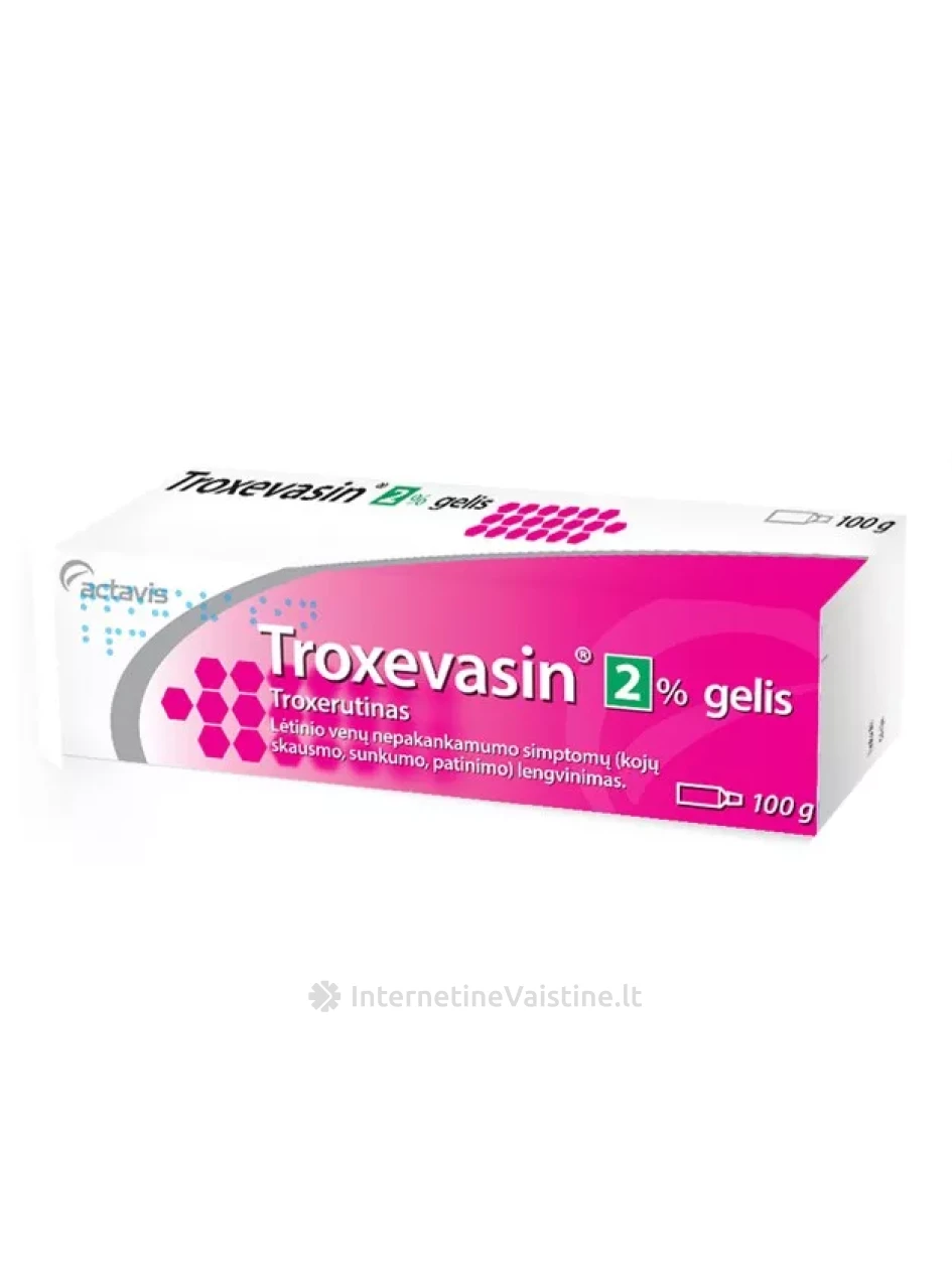 TROXEVASIN ACTAVIS 20 mg/g gelis 100 g | internetinevaistine.lt