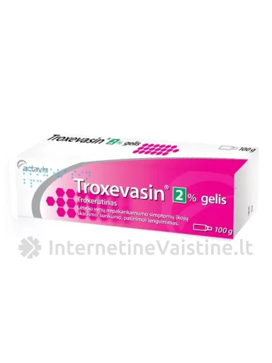 TROXEVASIN ACTAVIS 20 mg/g gelis 100 g | internetinevaistine.lt