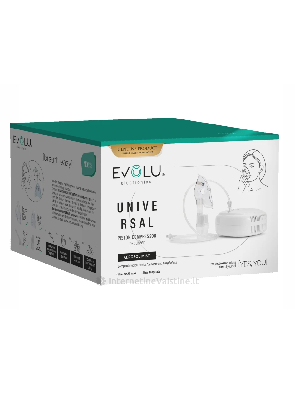 EVOLU Universal Inhaliatorius kompresorinis, Vnt | internetinevaistine.lt