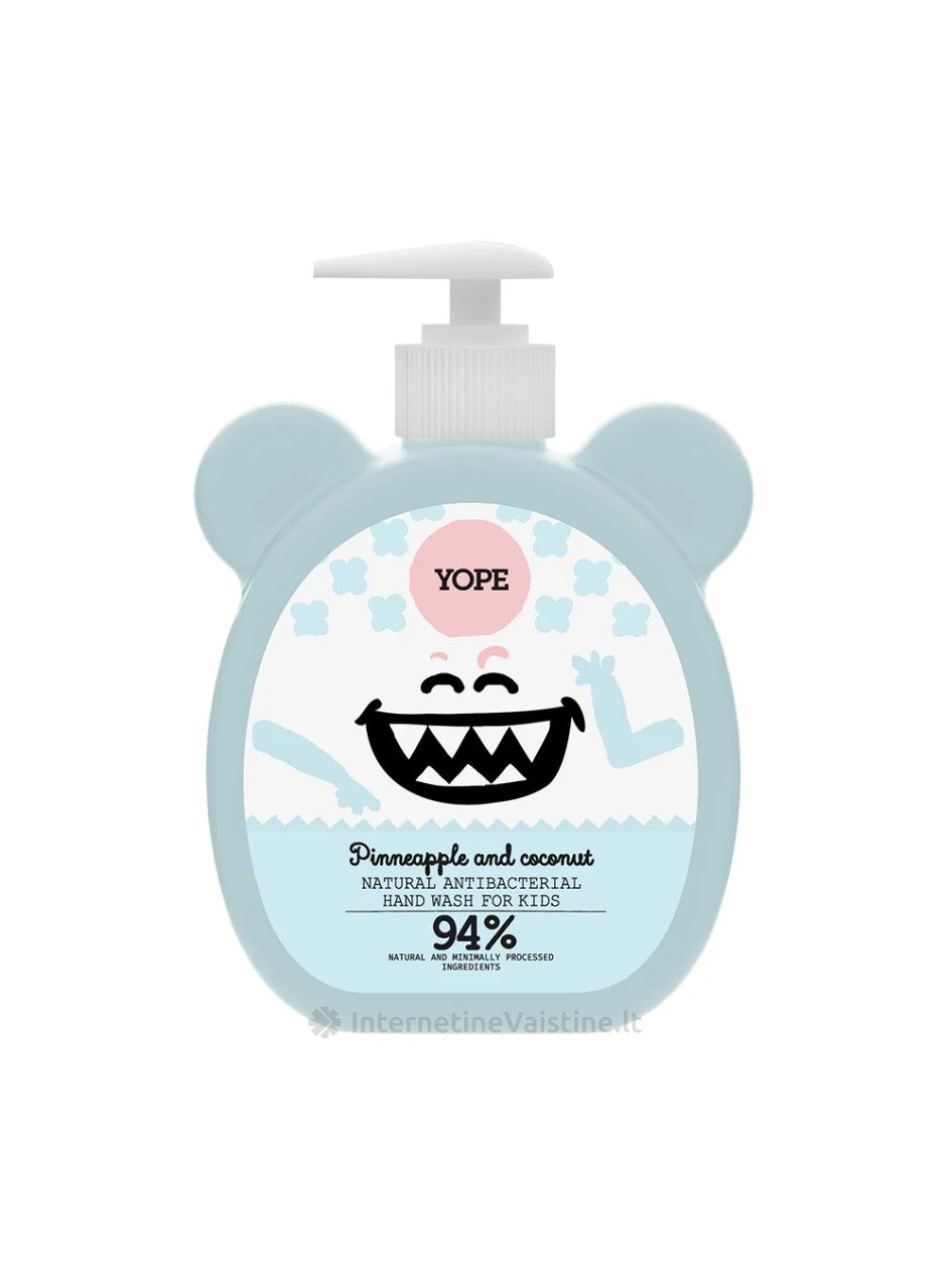 YOPE natūr. rankų muilas vaik. Ananasai/Kokosai, 400 ml, Vnt | internetinevaistine.lt
