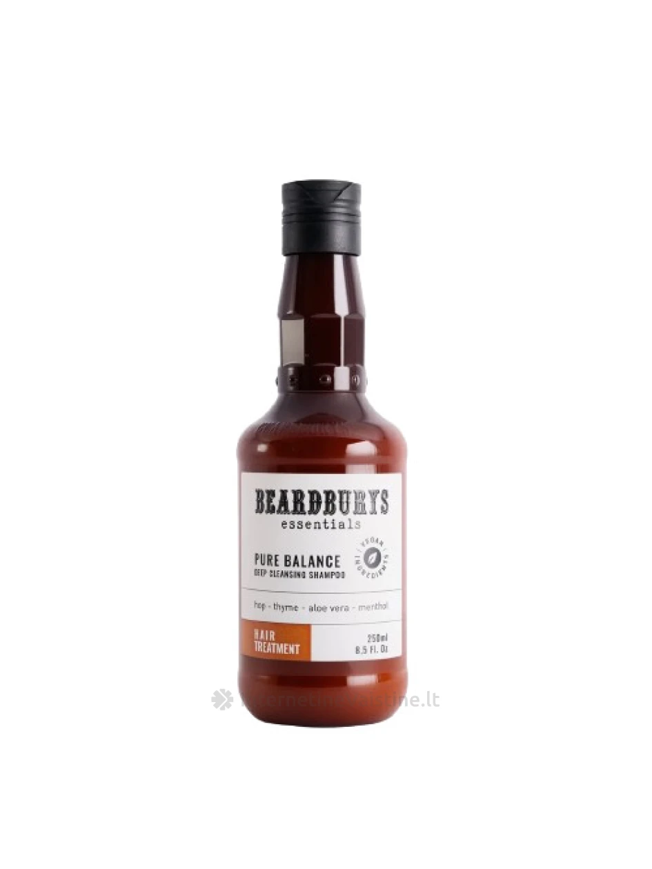 BEARDBURYS Essential Pure Balancesu pleiskanomis kovojantis šampūnas, 250 ml, Vnt | internetinevaistine.lt