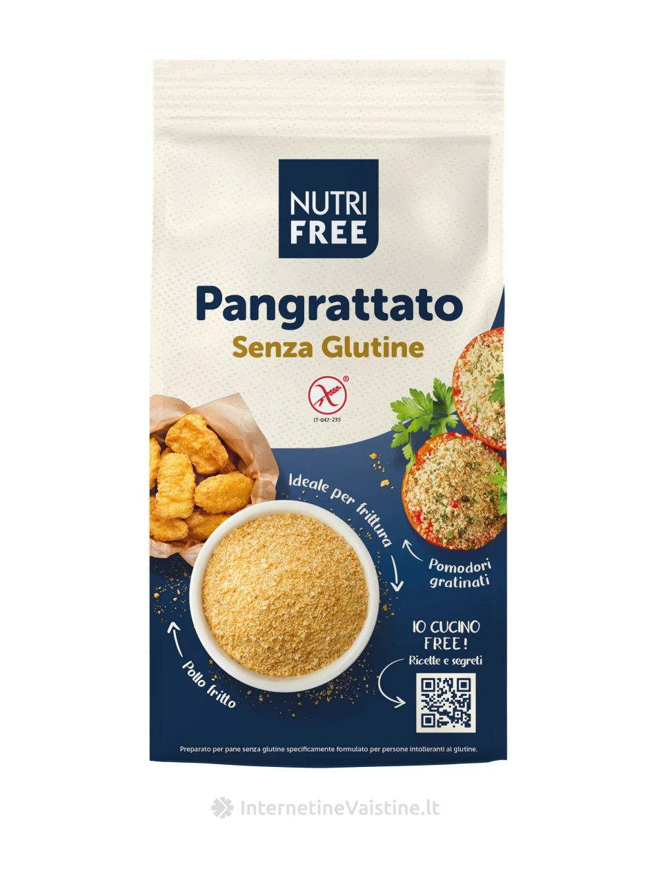 NUTRIFREE PANGRATTATO - džiūvesėliai be glitimo, 500g | internetinevaistine.lt