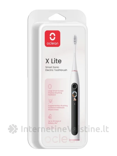OCLEAN X Lite Grey elektrinis dantų šepetėlis N1, Vnt | internetinevaistine.lt