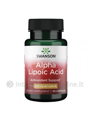 SWANSON ALFA LIPO RŪGŠTIS 300mg, 60 kapsulių | internetinevaistine.lt